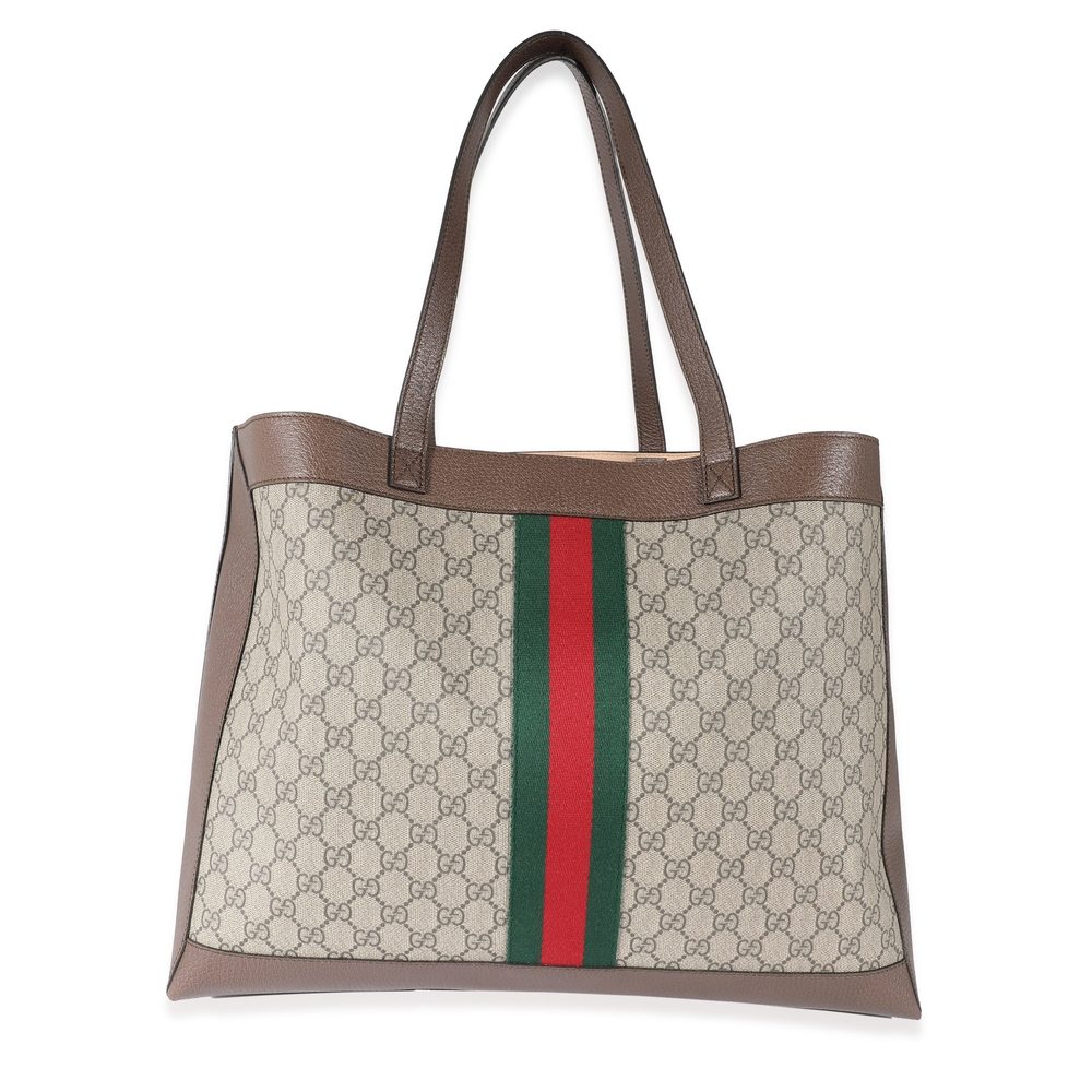 Gucci Beige GG Supreme Canvas Medium Soft Ophidia Tote - Picture 3 of 7